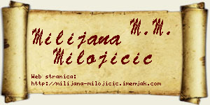 Milijana Milojičić vizit kartica